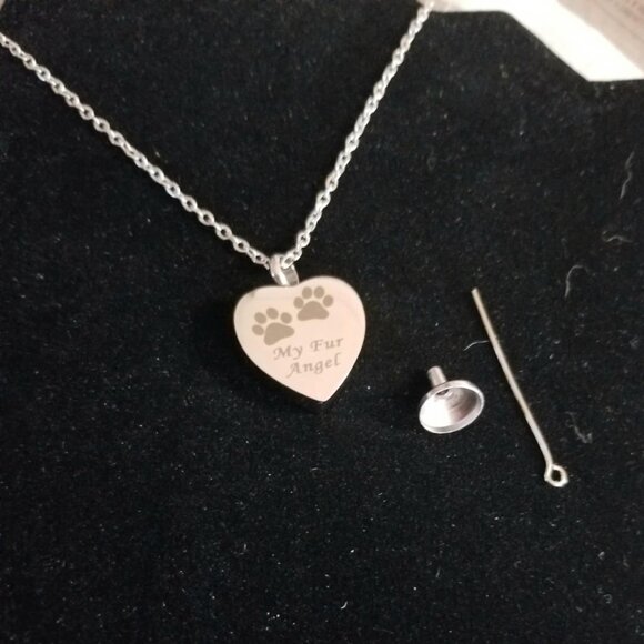 Pet Necklace Pet Memory Necklace Cat Cremation Necklace Dog Cremation - Picture 2 of 2